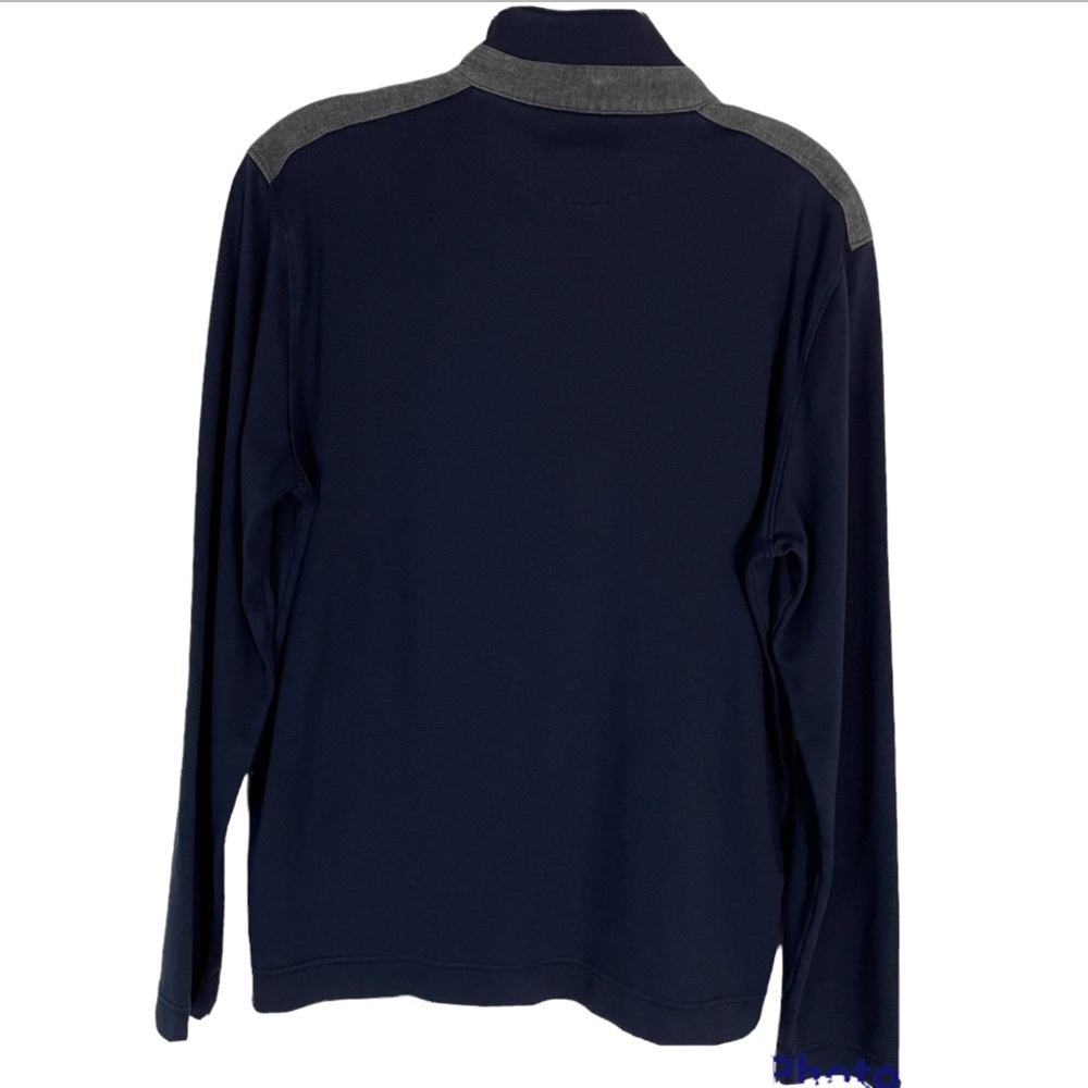 Banana Republic T-shirt Sweater Sweatshirt Luxury Touch Medium Zip Blue Long S - Picture 2 of 10